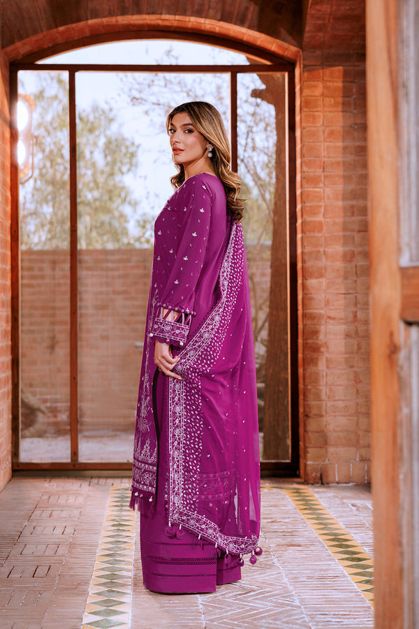 Farasha | Dastoor Embroidered Lawn SS24 | TEMPTING BERY by Farasha - Designer Dress - Type: Ladies Clothes - Available at Libayah - 100% Original