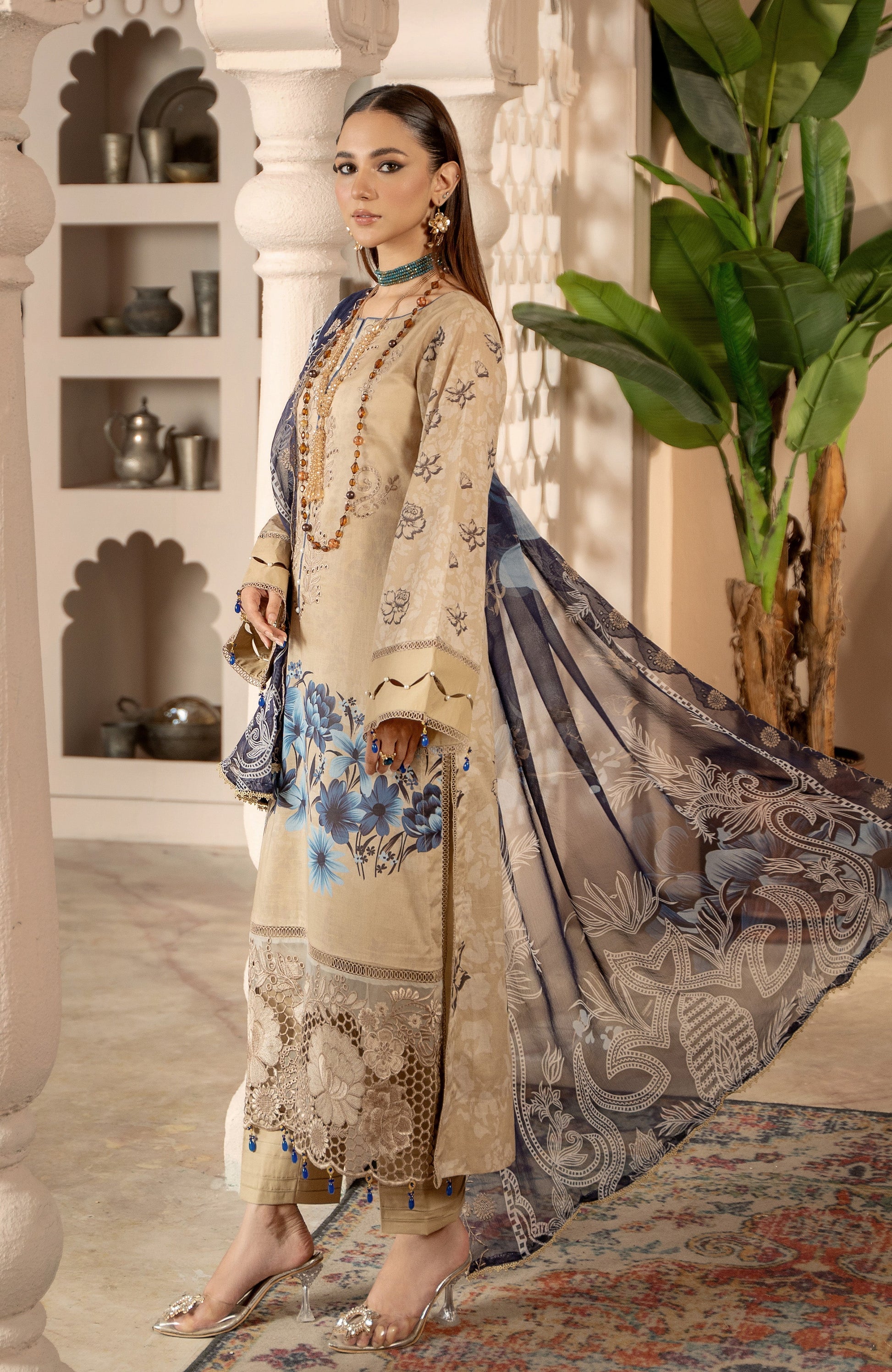 Al Zohaib | Sunshine Bloom Premium Lawn 25 | SBP-25-09 by Al Zohaib - Designer Dress - Type: Ladies Clothes - Available at Libayah - 100% Original