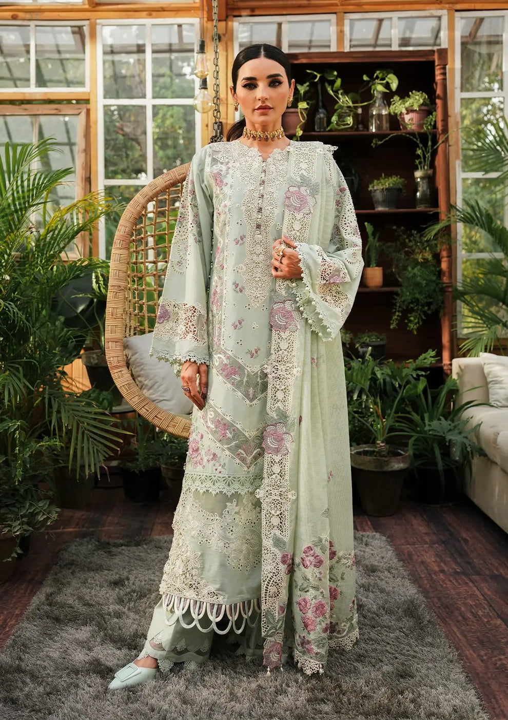 Kahf Premium | Luxury Lawn 24 | KLE-01A Margarita by Kahf Premium - Designer Dress - Type: Ladies Clothes - Available at Libayah - 100% Original