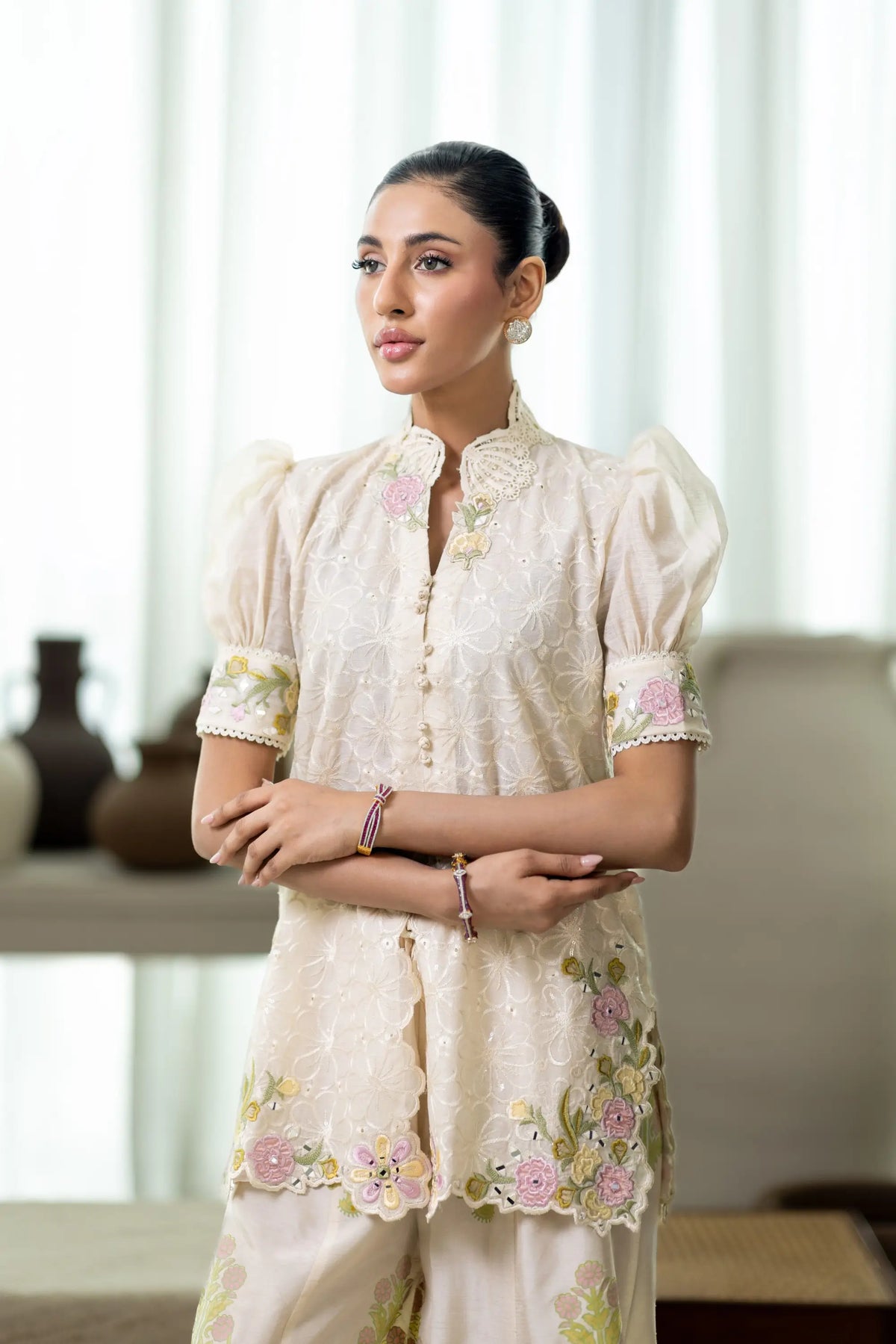 Afrozeh | Basic Pret 26 RTW | NACRE by Afrozeh - Designer Dress  - Type : Ladies Clothes - Available at Libayah - 100% Original 
