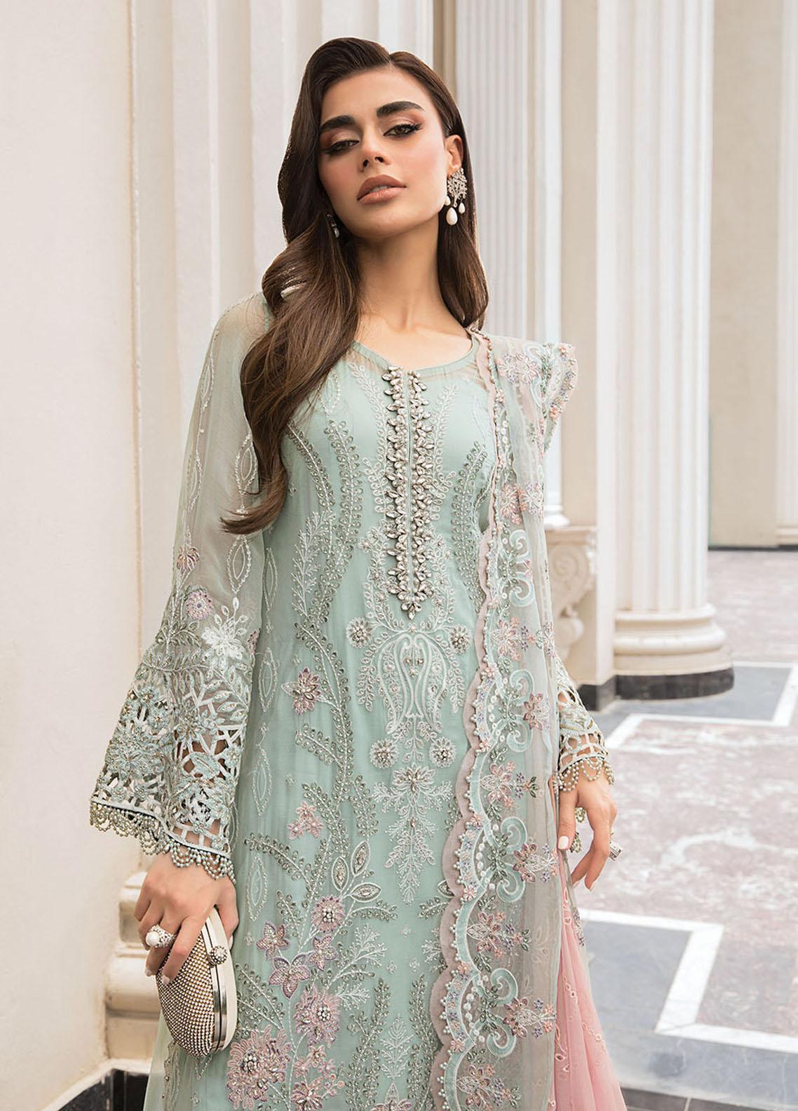 Maria B | Luxury Chiffon Collection | Mint Green