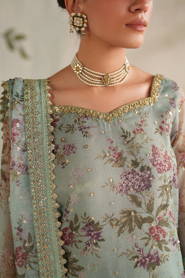 Baroque | Formals Collection | EMBROIDERED COTTON NET UF-4373 by Baroque - Designer Dress  - Type : Ladies Clothes - Available at Libayah - 100% Original 