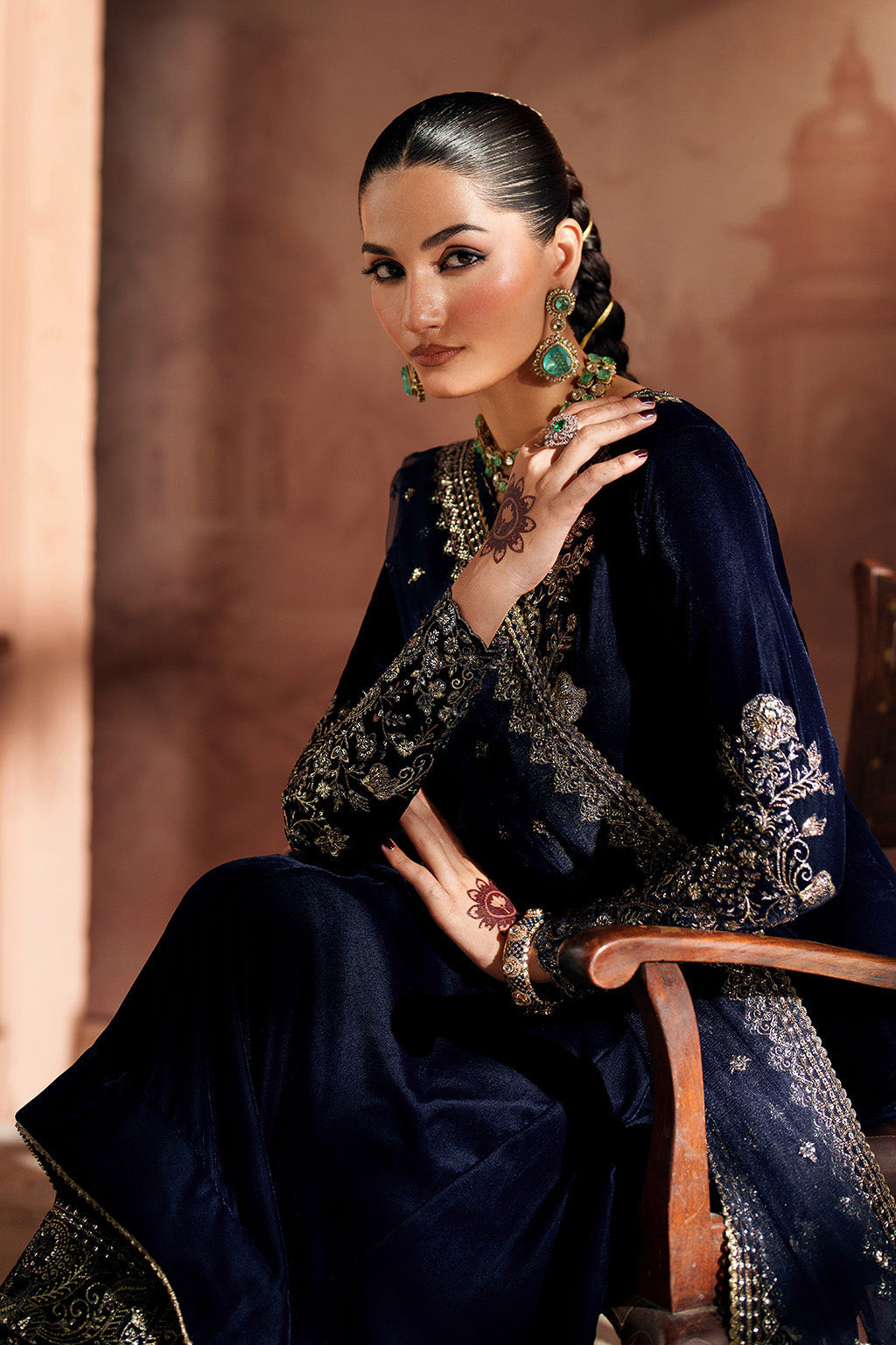 Iznik | Velvet 25 | IV-66 Embroidered Velvet by Iznik - Designer Dress - Type : Ladies Clothes - Available at Libayah - 100% Original 