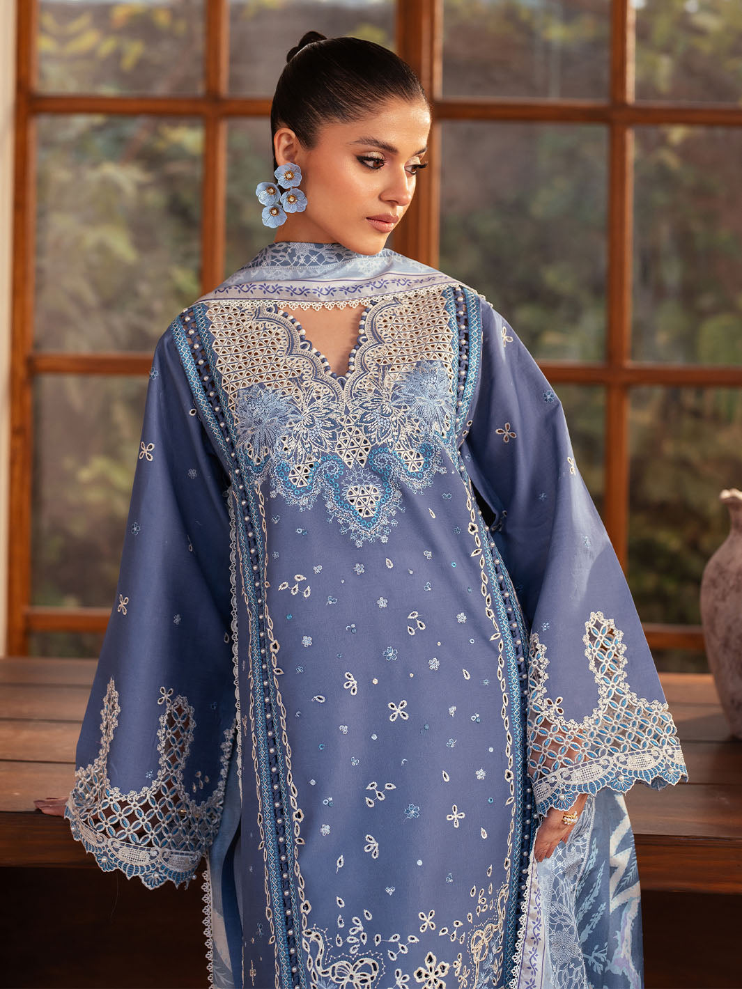 Bin Ilyas | Mehroze Luxury Lawn 25 | 91 - A by Bin Ilyas - Designer Dress - Type: Ladies Clothes - Available at Libayah - 100% Original