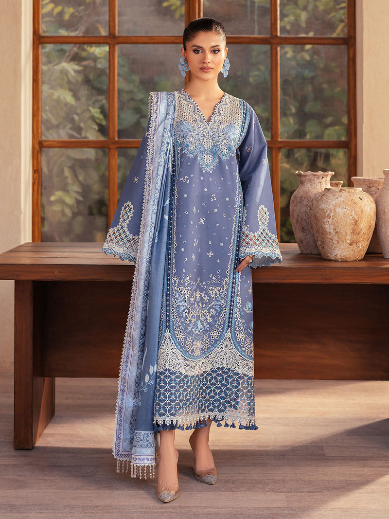 Bin Ilyas | Mehroze Luxury Lawn 25 | 91 - A by Bin Ilyas - Designer Dress - Type: Ladies Clothes - Available at Libayah - 100% Original