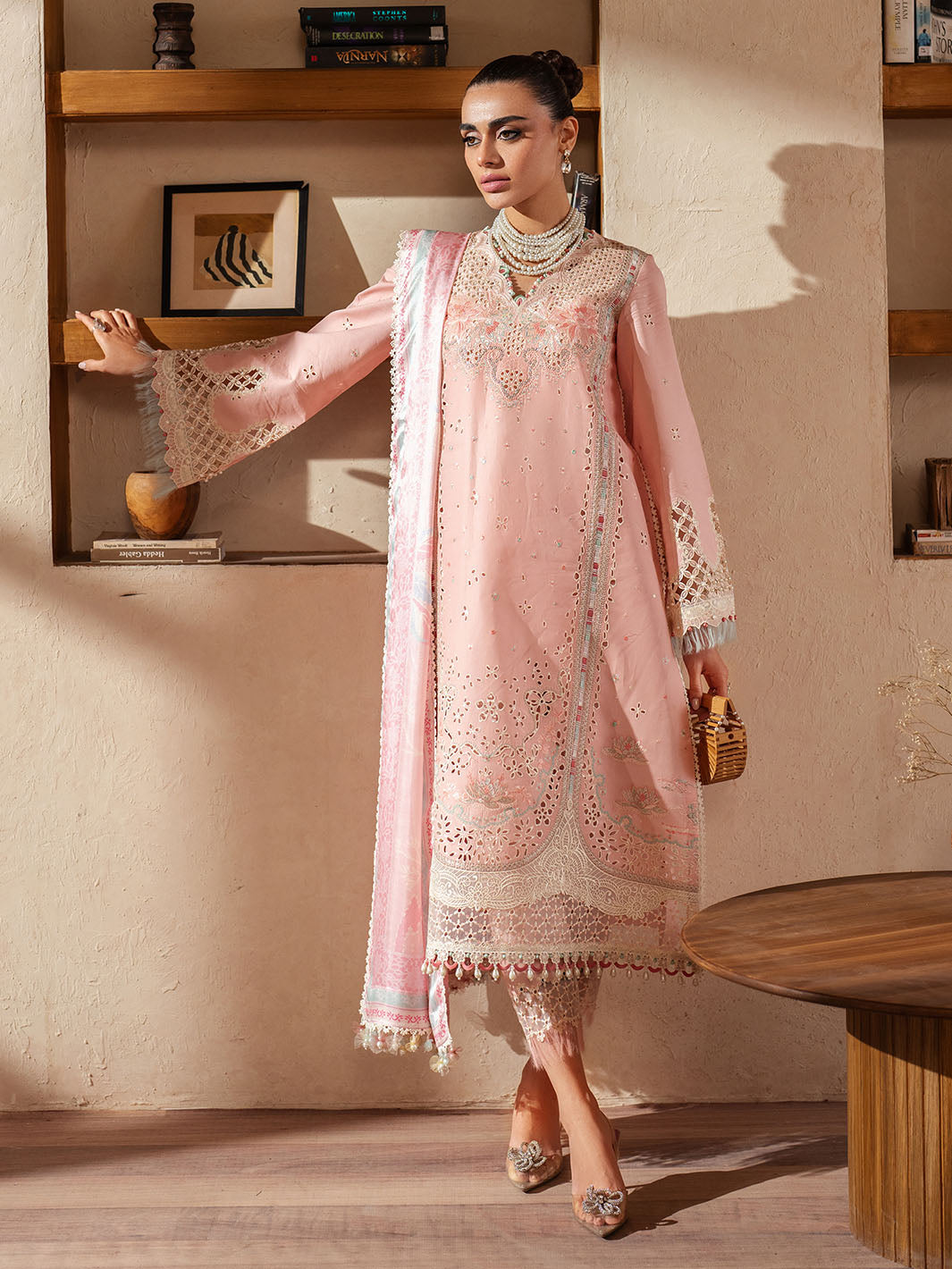 Bin Ilyas | Mehroze Luxury Lawn 25 | 91 - B by Bin Ilyas - Designer Dress - Type: Ladies Clothes - Available at Libayah - 100% Original