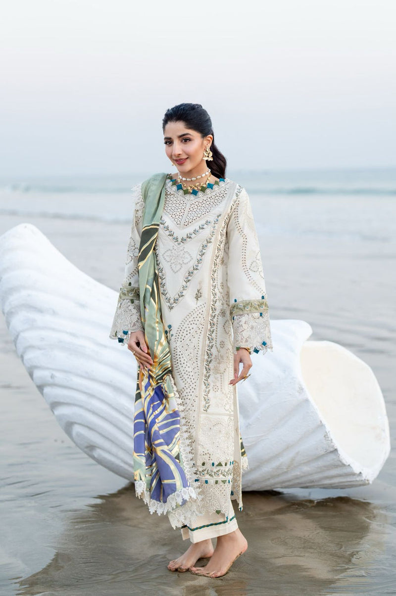 Aabyaan | Saagar Luxury Lawn 25 | ARSIN (AS-04) by Aabyaan - Designer Dress - Type: Ladies Clothes - Available at Libayah - 100% Original