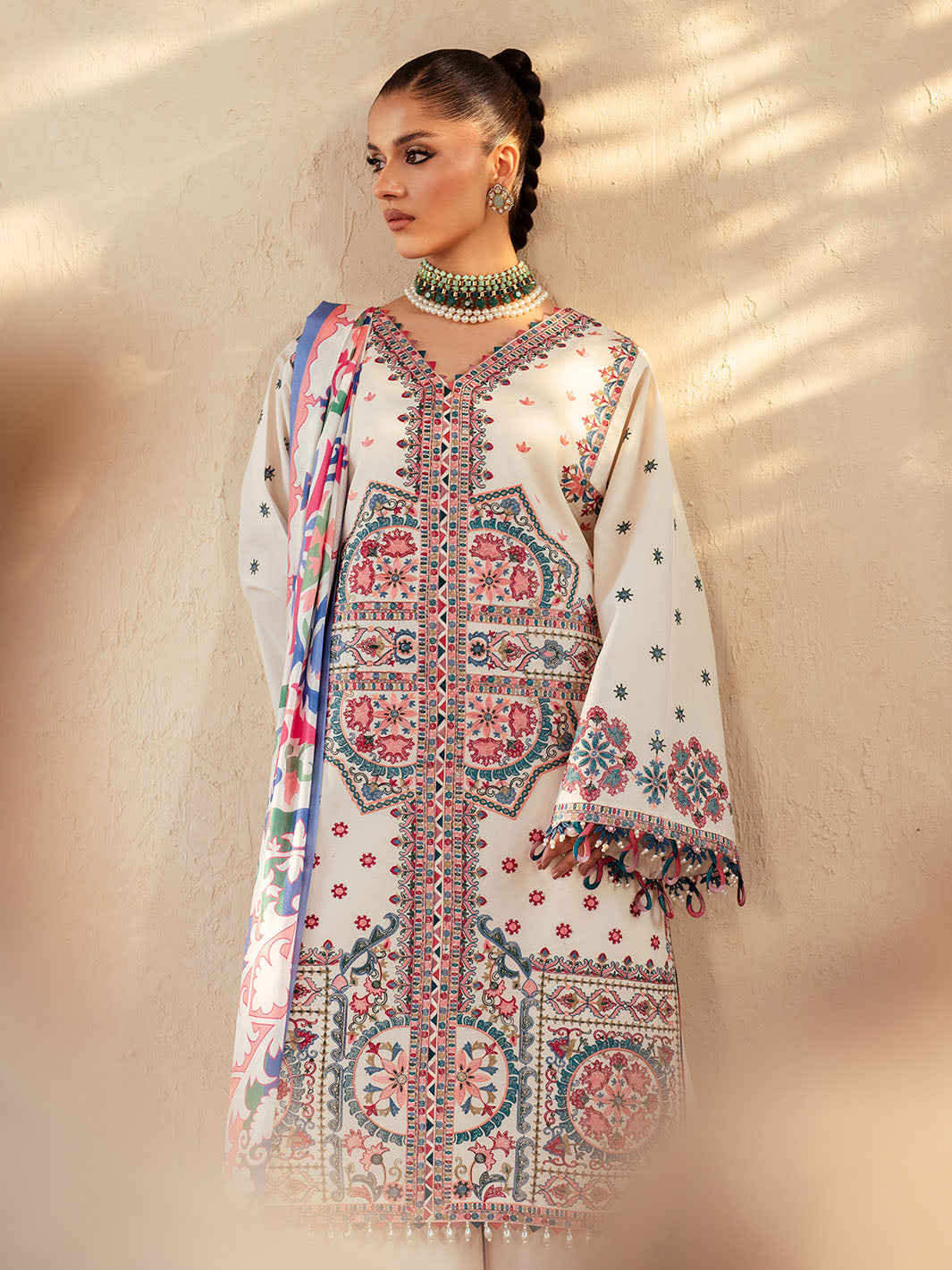 Bin Ilyas | Mehroze Luxury Lawn 25 | 92 - A by Bin Ilyas - Designer Dress - Type: Ladies Clothes - Available at Libayah - 100% Original