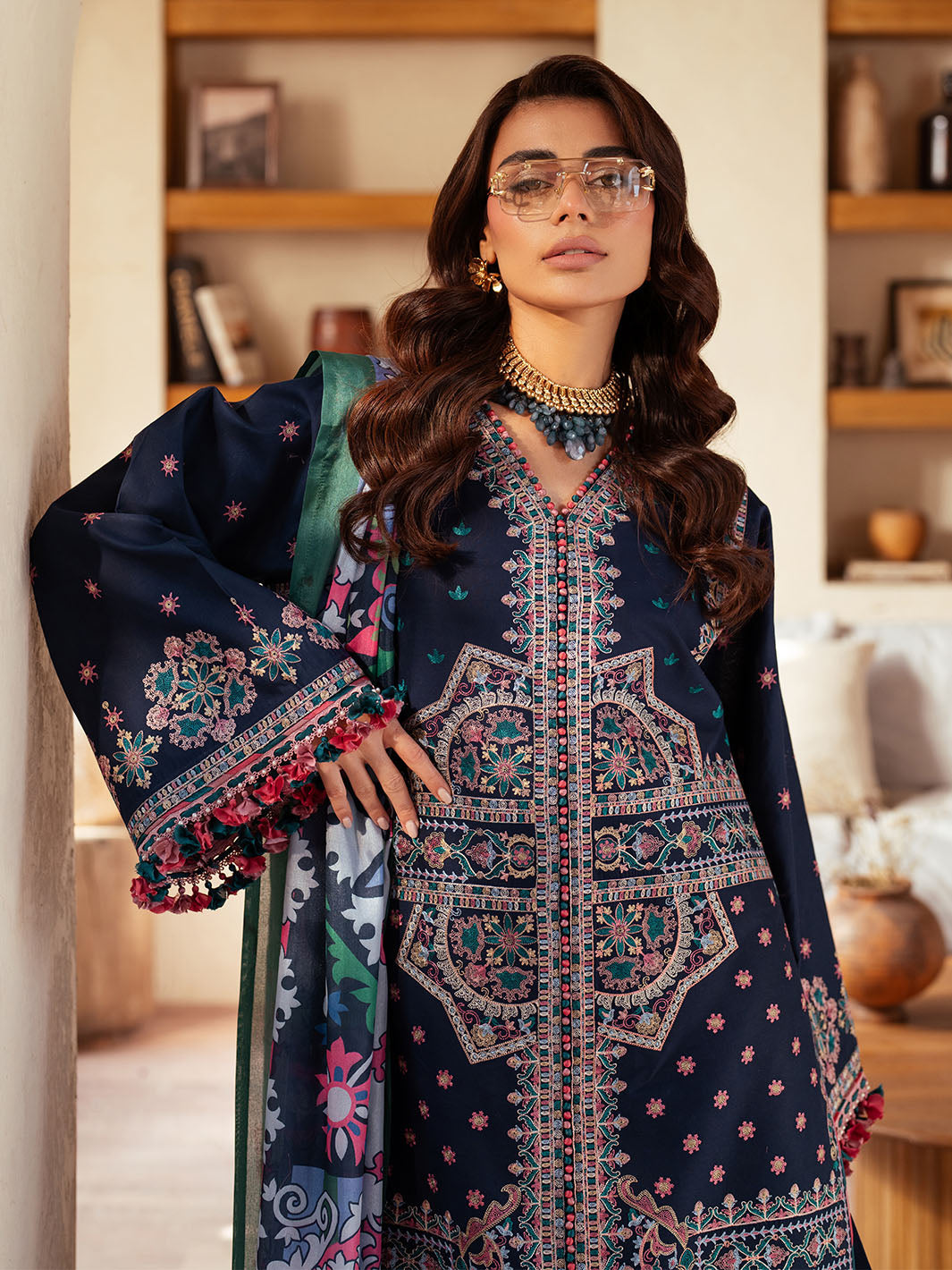 Bin Ilyas | Mehroze Luxury Lawn 25 | 92 - B by Bin Ilyas - Designer Dress - Type: Ladies Clothes - Available at Libayah - 100% Original