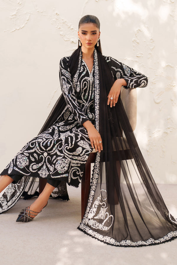 Baroque | Formals Collection | EMBROIDERED RAW SILK UF-4381 by Baroque - Designer Dress  - Type : Ladies Clothes - Available at Libayah - 100% Original 