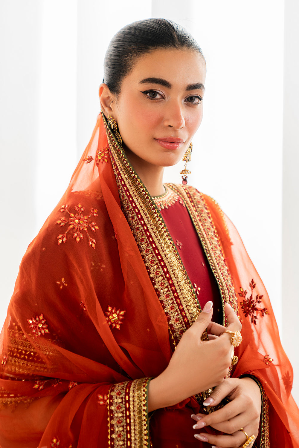 Baroque | Formals Collection | EMBROIDERED CHIFFON UF-698 by Baroque - Designer Dress  - Type : Ladies Clothes - Available at Libayah - 100% Original 