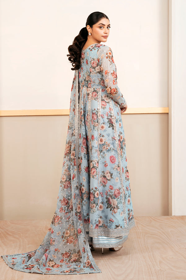 Baroque | Luxury Pret 25 | EMBELLISHED PRINTED CHIFFON PR-1058 by Baroque - Designer Dress  - Type : Ladies Clothes - Available at Libayah - 100% Original 