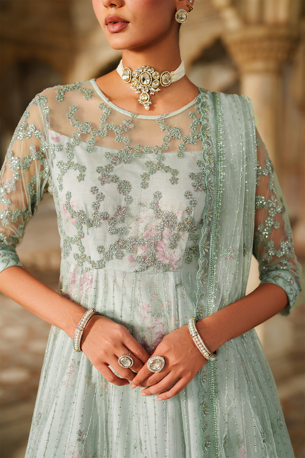 Iznik | Festive Formal | UE-553 Embroidered Net by Iznik - Designer Dress  - Type : Ladies Clothes - Available at Libayah - 100% Original 