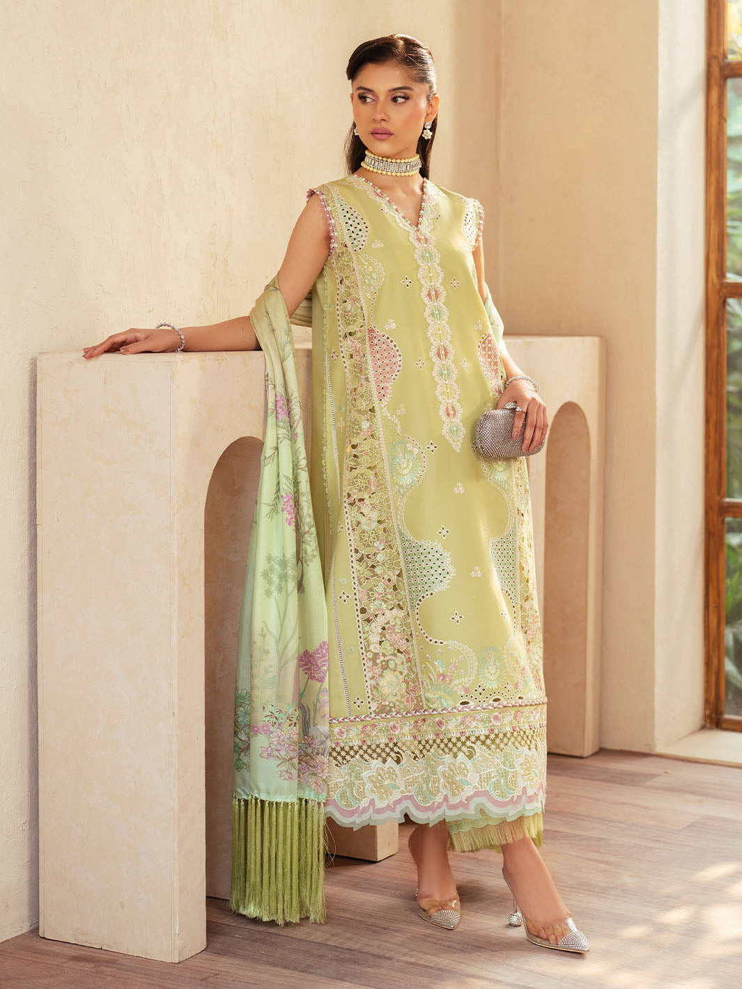 Bin Ilyas | Mehroze Luxury Lawn 25 | 94 - B by Bin Ilyas - Designer Dress - Type: Ladies Clothes - Available at Libayah - 100% Original
