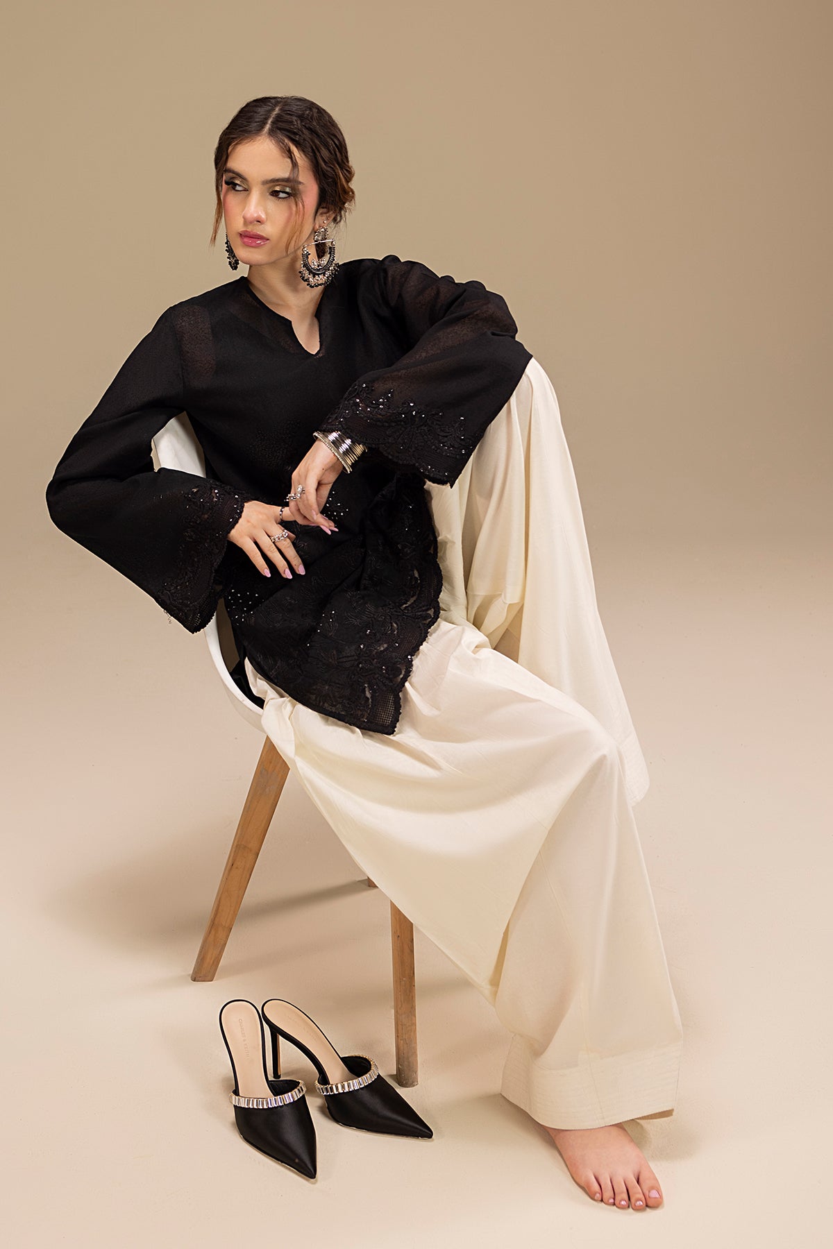 Erum Khan | Lillia Summer Edit | Night Petal by Erum Khan - Designer Dress - Type: Ladies Clothes - Available at Libayah - 100% Original