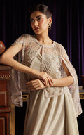 Threads and Motifs | Formal Dresses 25 | Embroidered Cape with Tube and Skirt by Threads and Motifs - Designer Dress  - Type : Ladies Clothes - Available at Libayah - 100% Original 