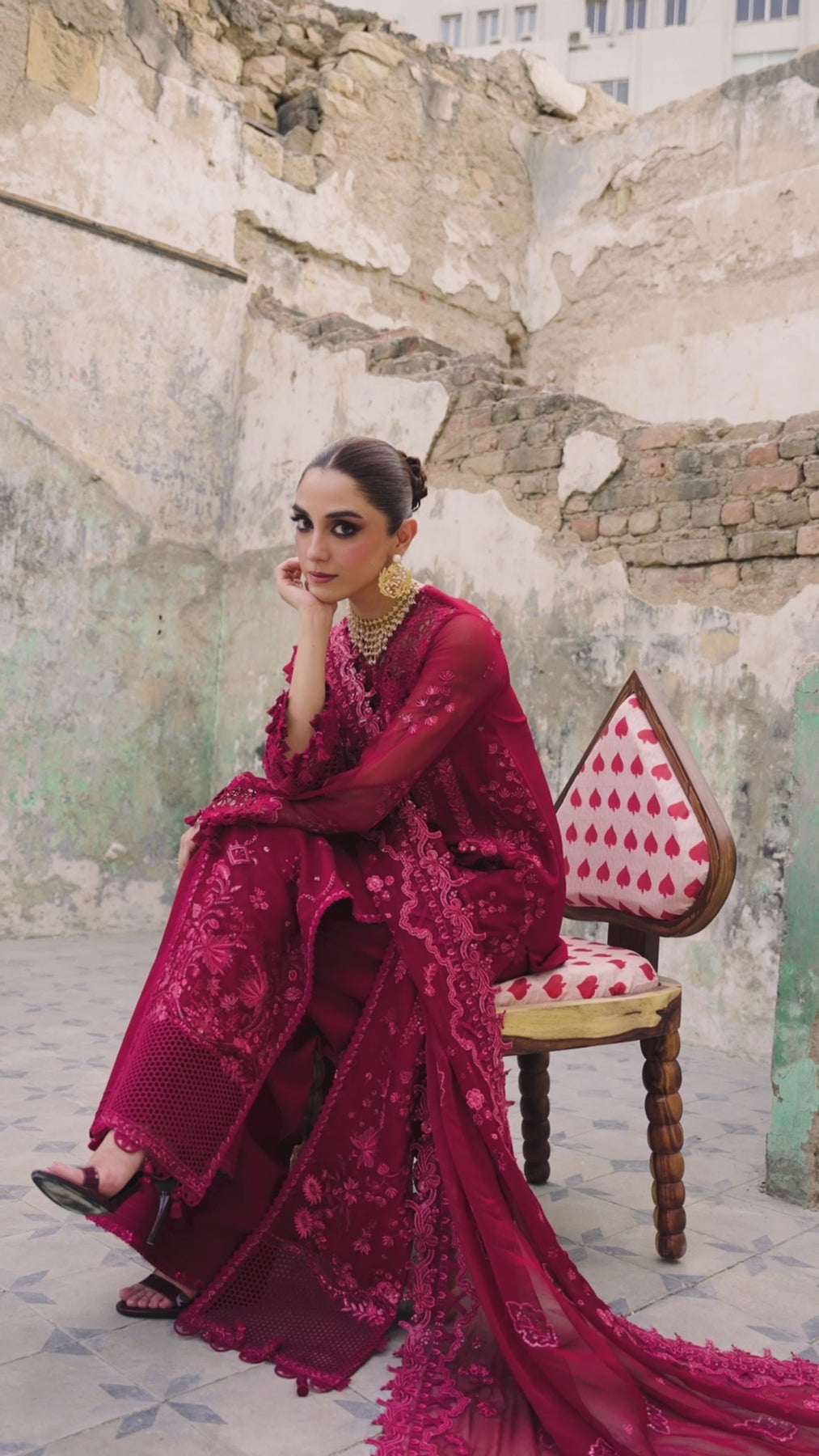 Qalamkar | Chiffon Edit | WC-06 JAYNE by Qalamkar - Designer Dress  - Type : Ladies Clothes - Available at Libayah - 100% Original 