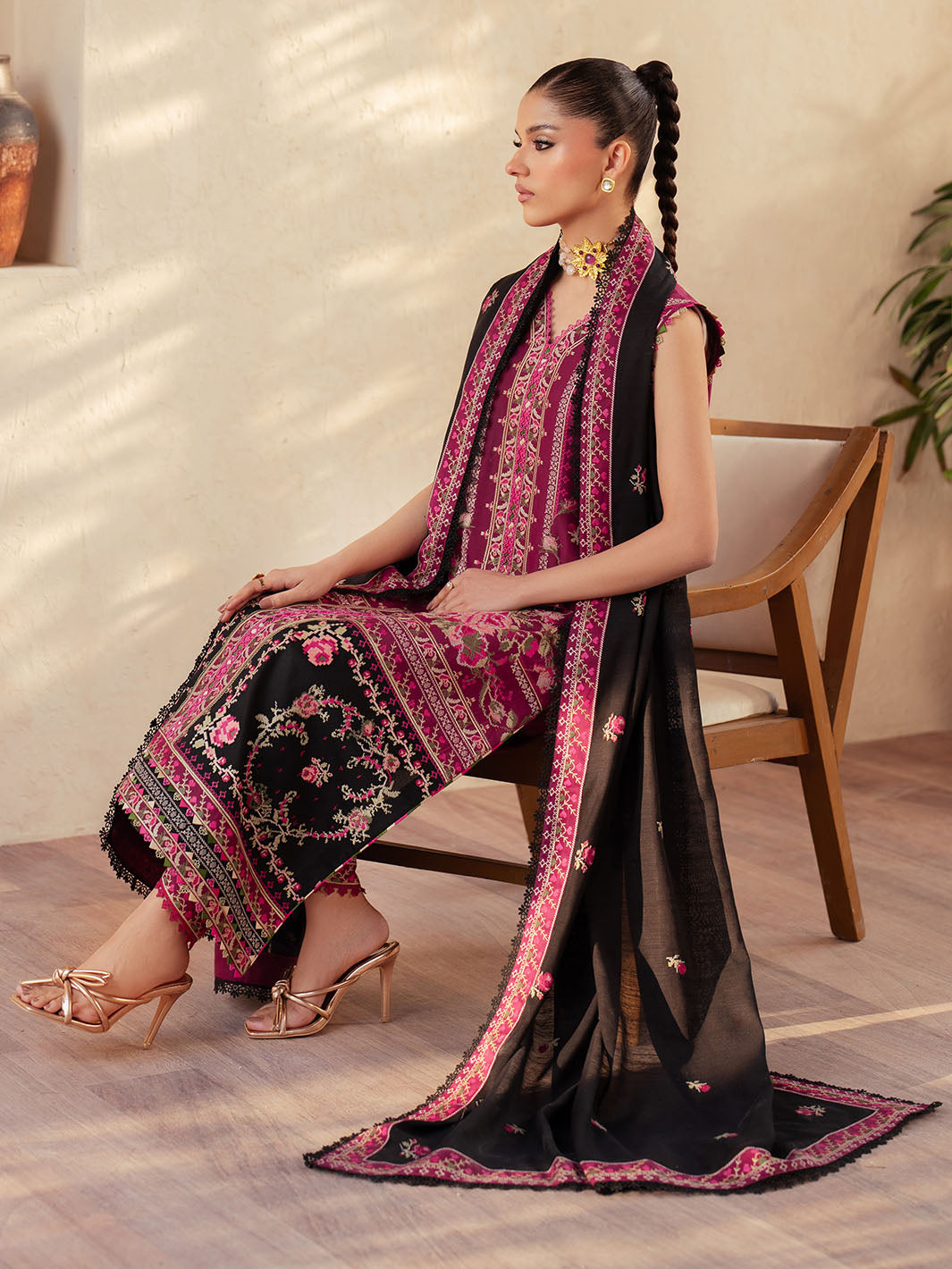 Bin Ilyas | Mehroze Luxury Lawn 25 | 95 - A by Bin Ilyas - Designer Dress - Type: Ladies Clothes - Available at Libayah - 100% Original