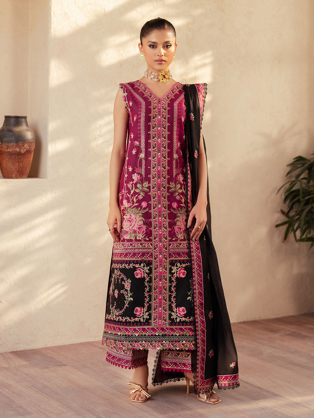 Bin Ilyas | Mehroze Luxury Lawn 25 | 95 - A by Bin Ilyas - Designer Dress - Type: Ladies Clothes - Available at Libayah - 100% Original