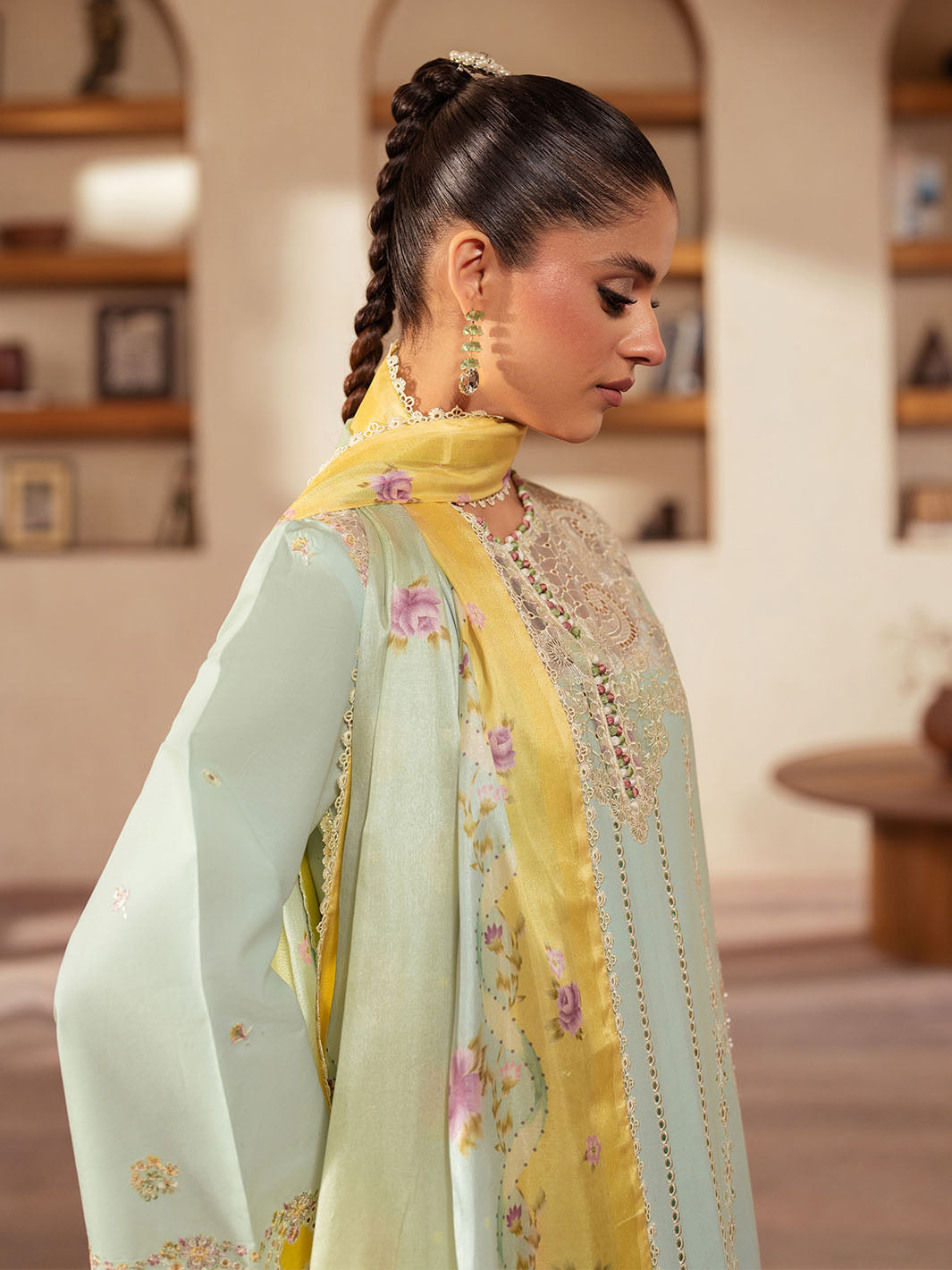 Bin Ilyas | Mehroze Luxury Lawn 25 | 96 - B by Bin Ilyas - Designer Dress - Type: Ladies Clothes - Available at Libayah - 100% Original
