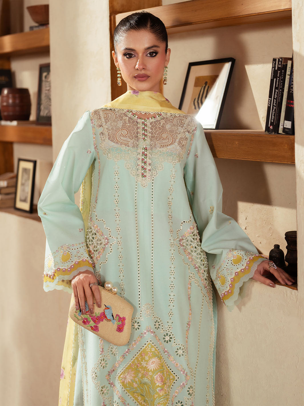 Bin Ilyas | Mehroze Luxury Lawn 25 | 96 - B by Bin Ilyas - Designer Dress - Type: Ladies Clothes - Available at Libayah - 100% Original