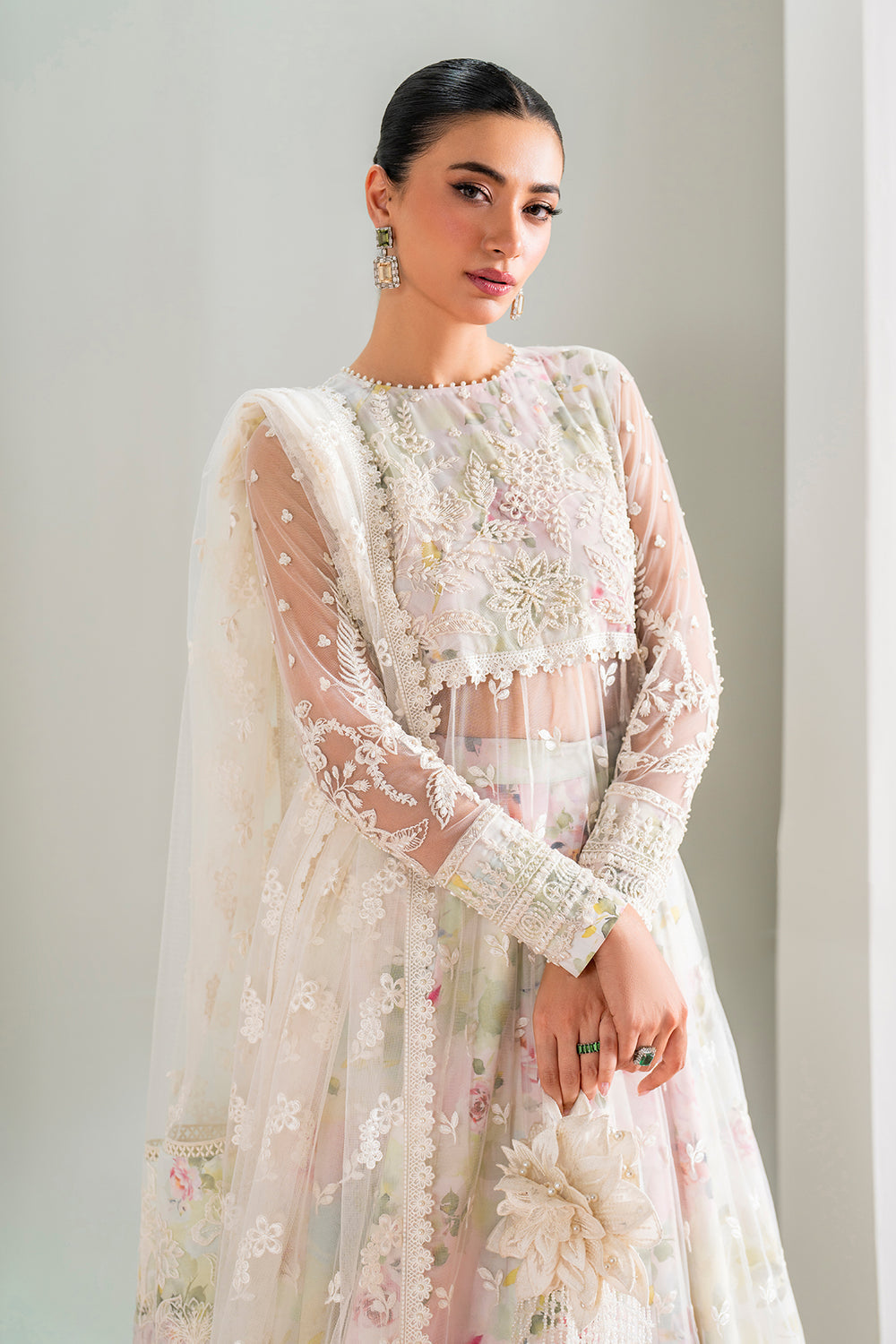 Baroque | Formals Collection | EMBROIDERED NET UF-686 by Baroque - Designer Dress  - Type : Ladies Clothes - Available at Libayah - 100% Original 