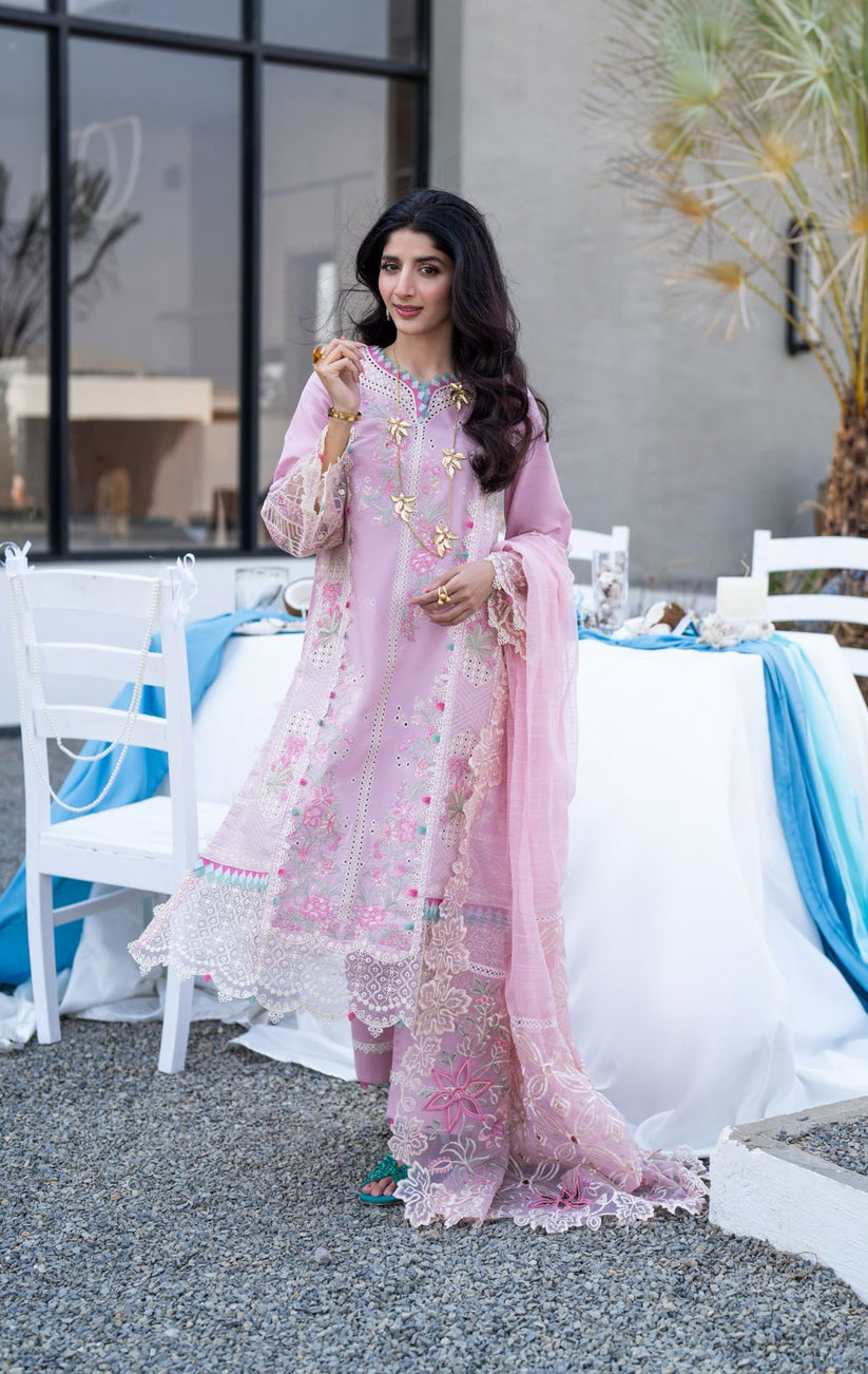 Aabyaan | Saagar Luxury Lawn 25 | RAQS (AS-02) by Aabyaan - Designer Dress - Type: Ladies Clothes - Available at Libayah - 100% Original