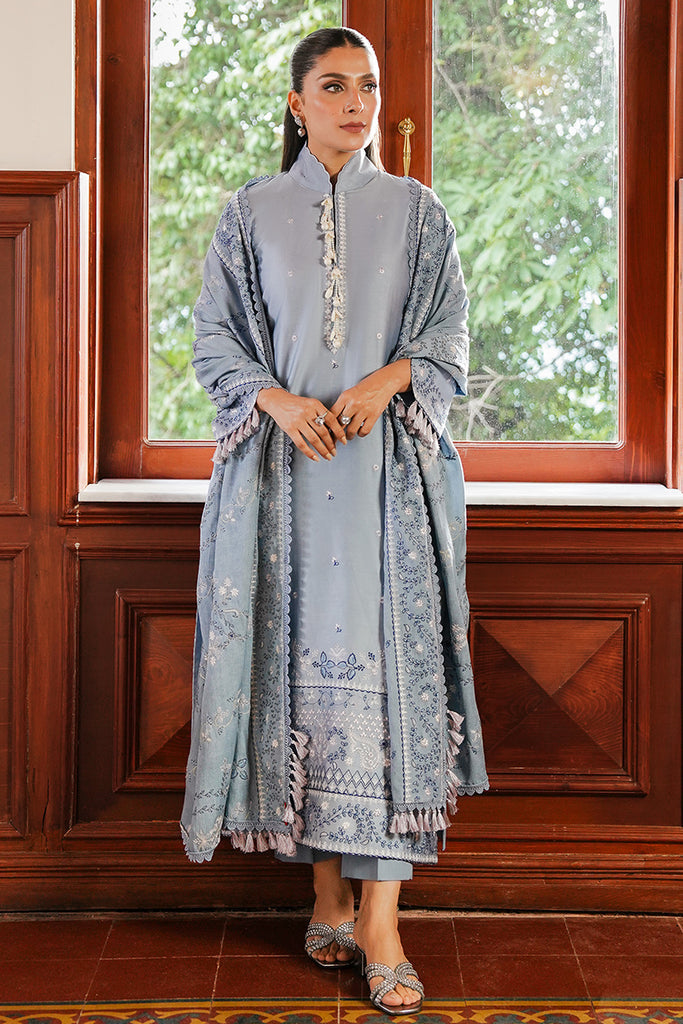Cross Stitch | Satin De Luxe | SERENITY BLUE by Cross Stitch - Designer Dress - Type: Luxury - Available at Libayah - 100% Original