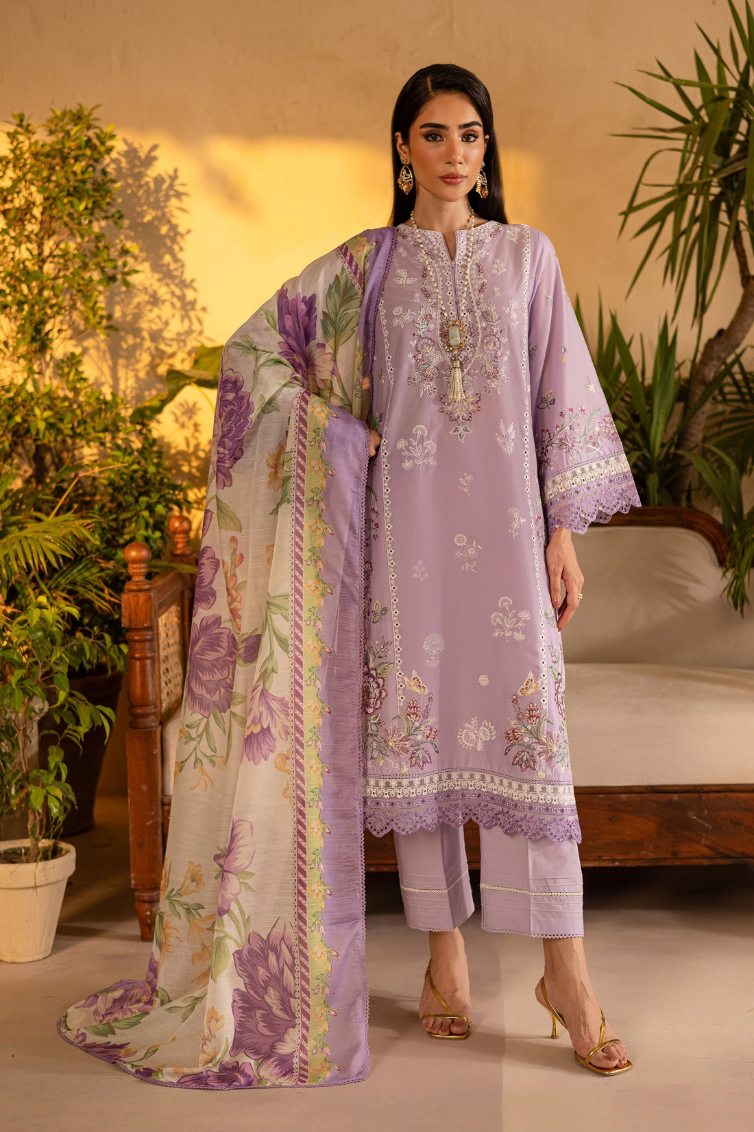 Batik | Nyra Embroidered Summer Solids | Rufna by Batik - Designer Dress - Type: Ladies Clothes - Available at Libayah - 100% Original