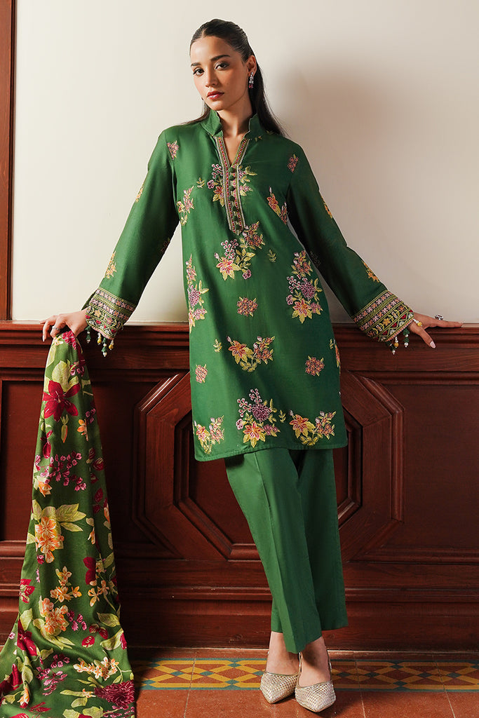 Cross Stitch | Satin De Luxe | GREEN OASIS by Cross Stitch - Designer Dress - Type: Luxury - Available at Libayah - 100% Original