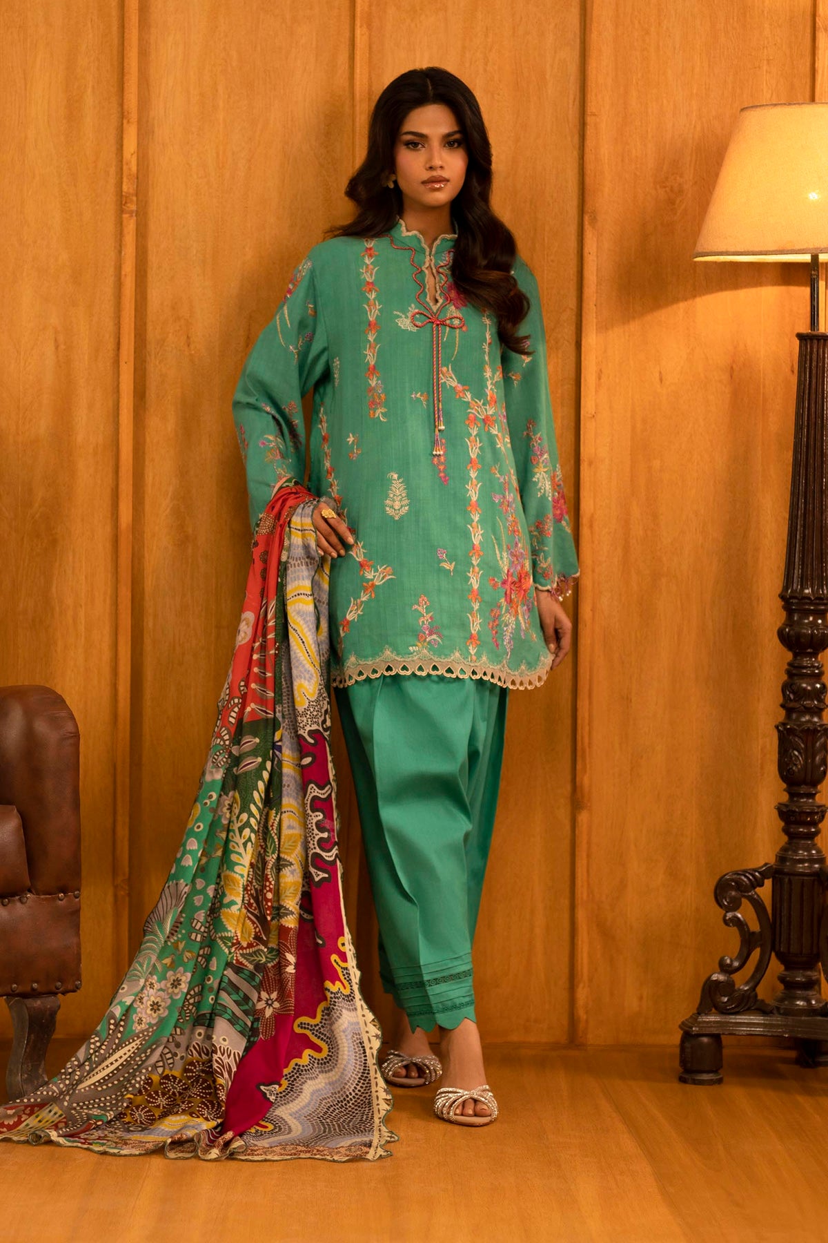 Sana Safinaz | Muzlin Winter 25 | M253-008A by Sana Safinaz - Designer Dress - Type : Ladies Clothes - Available at Libayah - 100% Original 