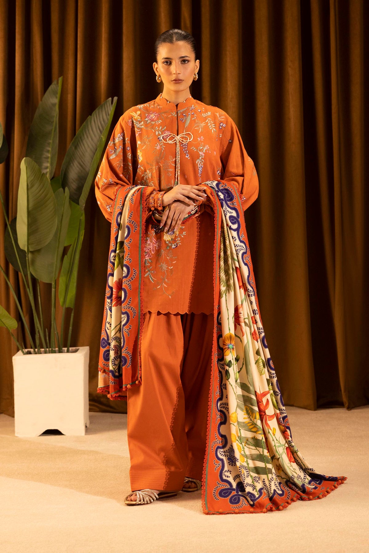 Sana Safinaz | Muzlin Winter 25 | M253-009B by Sana Safinaz - Designer Dress - Type : Ladies Clothes - Available at Libayah - 100% Original 