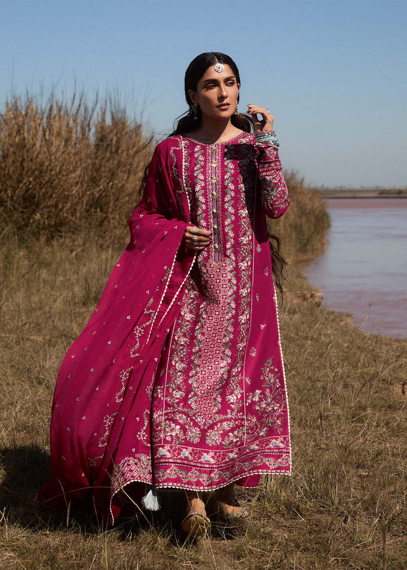 Hussain Rehar | Surkh Eid Pret'25 | Mehrunisa by Hussain Rehar - Designer Dress  - Type : Ladies Clothes - Available at Libayah - 100% Original 