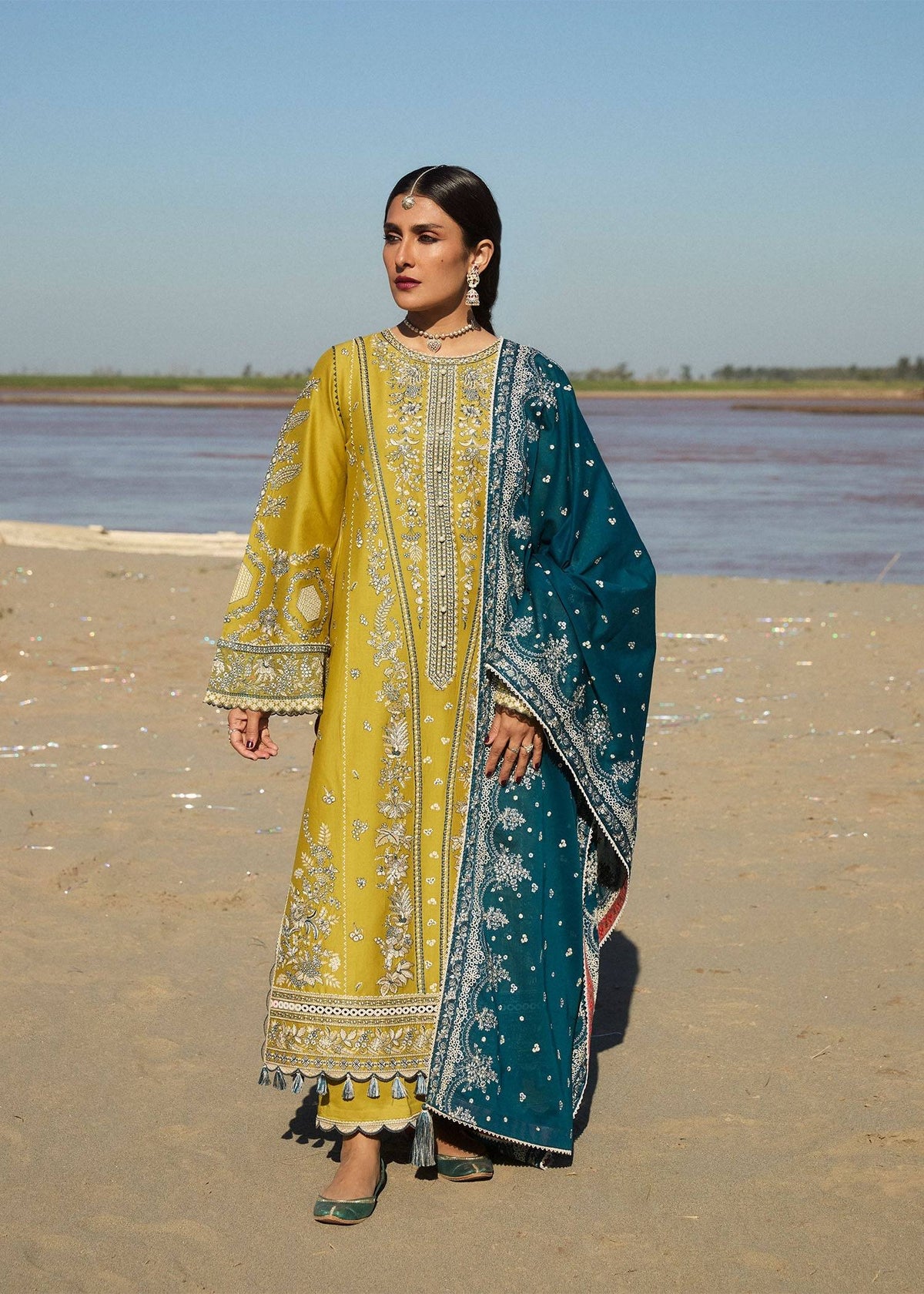 Hussain Rehar | Surkh Eid Pret'25 | Shamyaana by Hussain Rehar - Designer Dress  - Type : Ladies Clothes - Available at Libayah - 100% Original 
