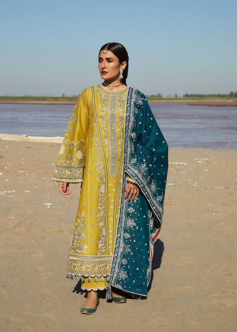 Hussain Rehar | Surkh Eid Pret'25 | Shamyaana by Hussain Rehar - Designer Dress  - Type : Ladies Clothes - Available at Libayah - 100% Original 
