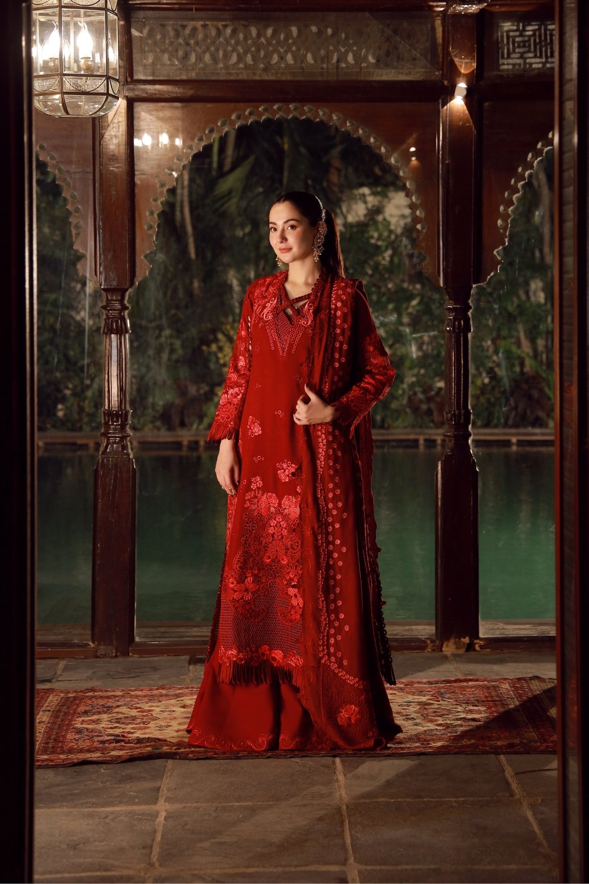Maryam Hussain | Winter Shawl 25 | Riya by Maryam Hussain - Designer Dress - Type : Ladies Clothes - Available at Libayah - 100% Original 