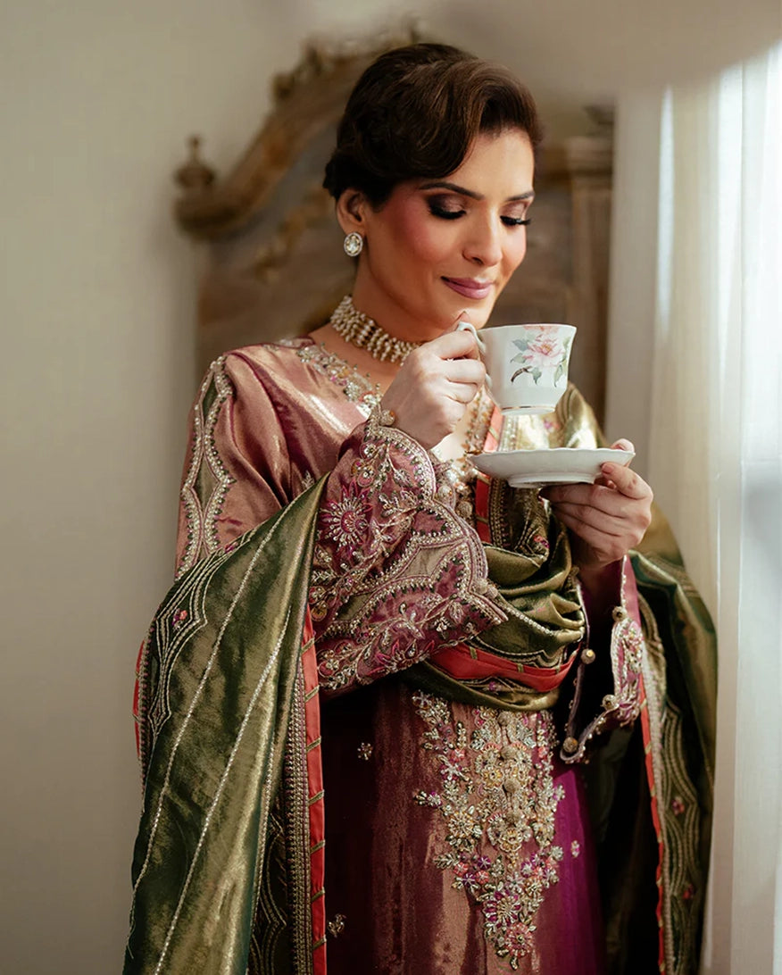Mushq | Sunehri Lama Silk | Seema by Mushq - Designer Dress  - Type : Ladies Clothes - Available at Libayah - 100% Original 