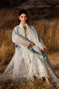 Emaan adeel | Sunlit Groove Luxury Lawn 26 | MORNING DEW by Emaan Adeel - Designer Dress  - Type : Ladies Clothes - Available at Libayah - 100% Original 