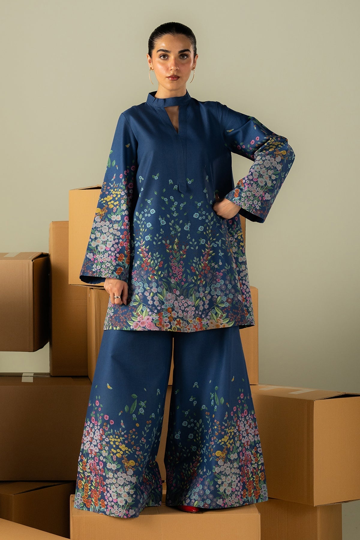 Afrozeh | Coords 25 | Muted by Afrozeh - Designer Dress  - Type : Ladies Clothes - Available at Libayah - 100% Original 