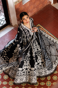 Emaan Adeel | Mirabelle Festive Luxury Lawn | MIDNIGHT BLISS by Emaan Adeel - Designer Dress  - Type : Ladies Clothes - Available at Libayah - 100% Original 