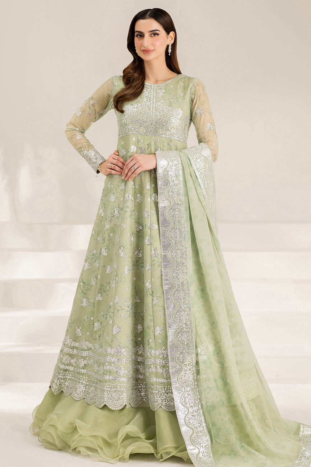 Farasha | Fiorella Formals | Sage Sparkle by Farasha - Designer Dress  - Type : Ladies Clothes - Available at Libayah - 100% Original 