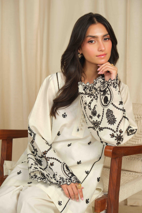 Noor by Saadia Asad | Noor Pret 25 | D2 - Monochrome Flair by Noor by Saadia Asad - Designer Dress  - Type : Ladies Clothes - Available at Libayah - 100% Original 