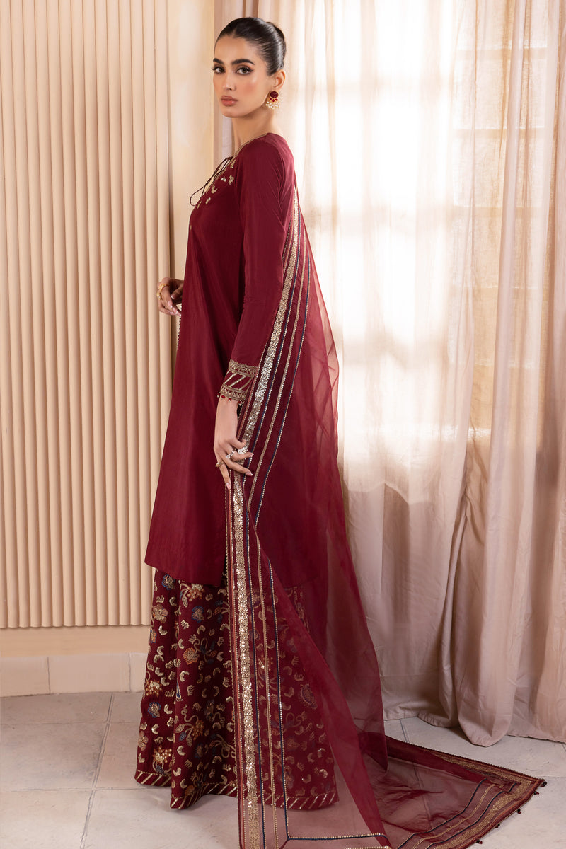 Jazmin | Formals Collection | RAW SILK UR-7016 by Jazmin - Designer Dress - Type: Ladies Clothes - Available at Libayah - 100% Original