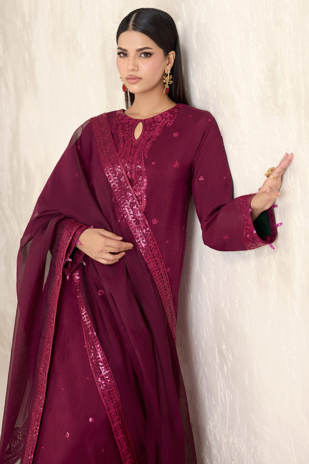 Farasha | Formals 26 | Fuchsia Glow - Designer Dress - Type : Ladies Clothes - Available at Libayah - 100% Original
