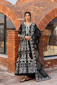 Emaan Adeel | Mirabelle Festive Luxury Lawn | MIDNIGHT BLISS by Emaan Adeel - Designer Dress  - Type : Ladies Clothes - Available at Libayah - 100% Original 