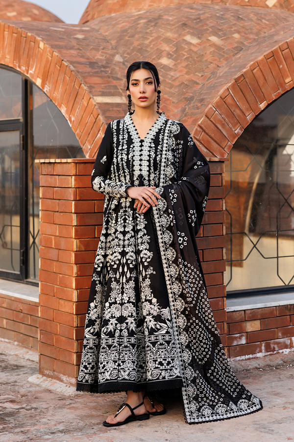 Emaan Adeel | Mirabelle Festive Luxury Lawn | MIDNIGHT BLISS by Emaan Adeel - Designer Dress  - Type : Ladies Clothes - Available at Libayah - 100% Original 