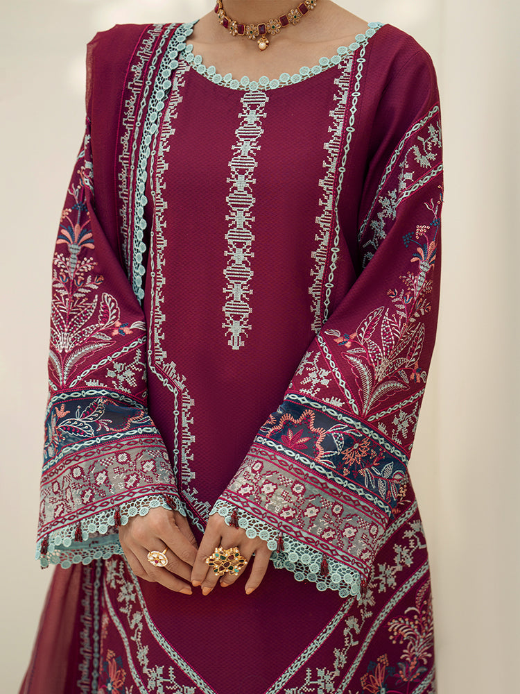 Fozia Khalid | Eid Edit 24 | Mulberry by Fozia Khalid - Designer Dress - Type: Ladies Clothes - Available at Libayah - 100% Original