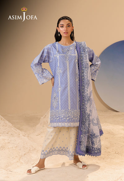 Asim Jofa | Summer Rhapsody | AJUBU-13 Printed Embroidered Lawn by Asim Jofa - Designer Dress  - Type : Ladies Clothes - Available at Libayah - 100% Original 