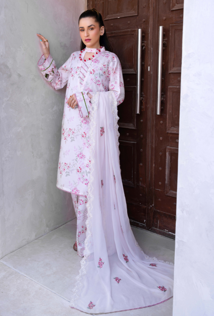 Humdum | Gardenia Lawn 24 | PLG 3 - D08 by HumDum - Designer Dress - Type: Ladies Clothes - Available at Libayah - 100% Original