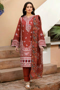 Farasha | Summer Weaves Embroidered Lawn | Russet Flames by Farasha - Designer Dress - Type: Ladies Clothes - Available at Libayah - 100% Original